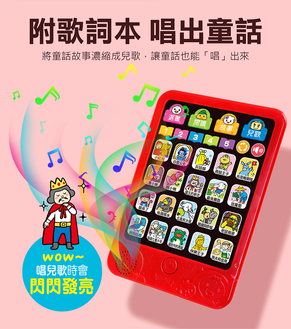 FOOD超人-幼兒平板故事機+20冊小書